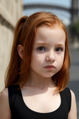 Italian child female with  ginger hair