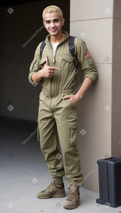 Libyan young adult male with  blonde hair