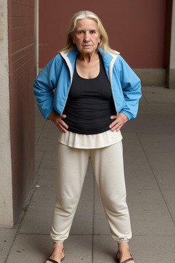 Uruguayan elderly female with  blonde hair