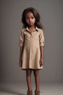 Somali child female with  brown hair