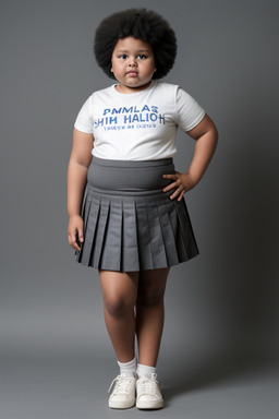 Panamanian child girl with  gray hair