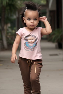 Panamanian infant girl with  brown hair