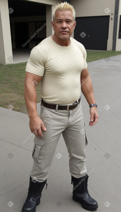 Panamanian middle-aged male with  blonde hair