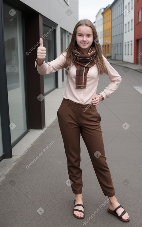 Norwegian teenager girl with  brown hair