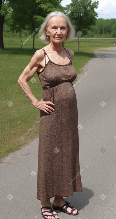 Estonian elderly female with  brown hair