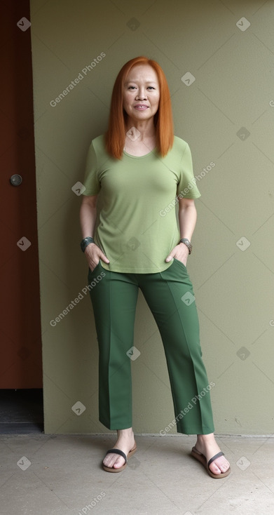 Filipino 45 years female with  ginger hair