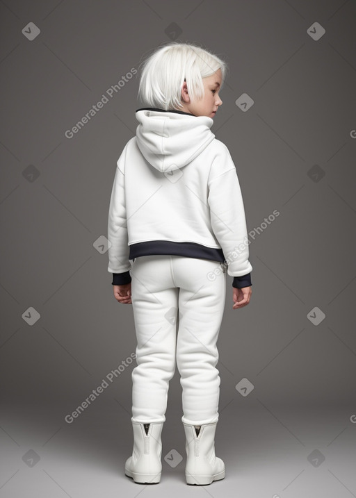 Dutch child female with  white hair