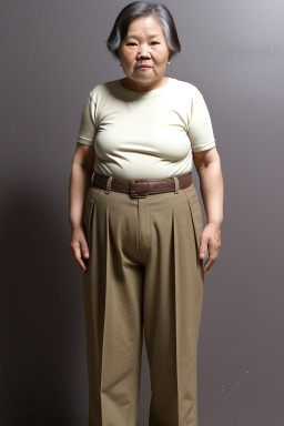 Vietnamese elderly female with  brown hair