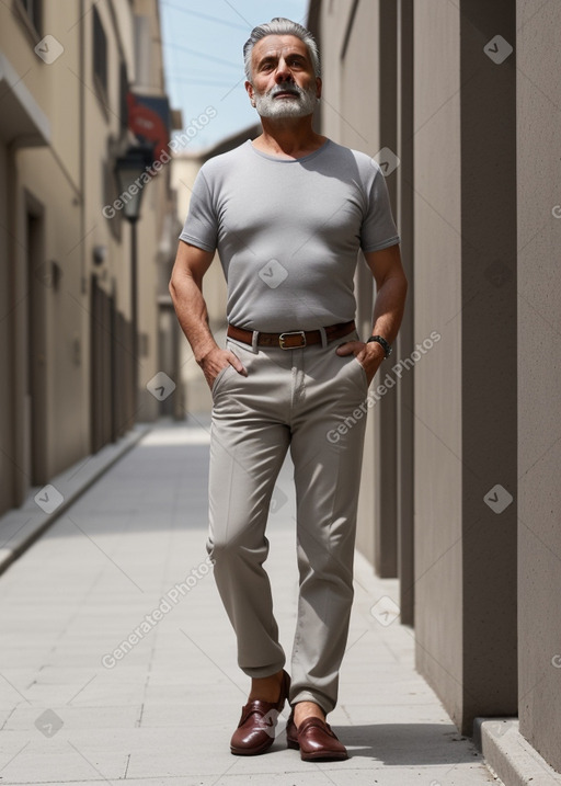 Italian middle-aged male with  gray hair