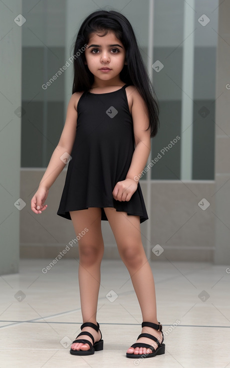 Bahraini infant girl with  black hair