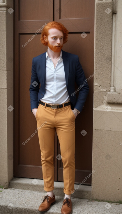 Portuguese adult non-binary with  ginger hair