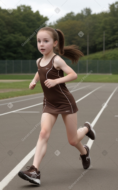 Child female with  brown hair