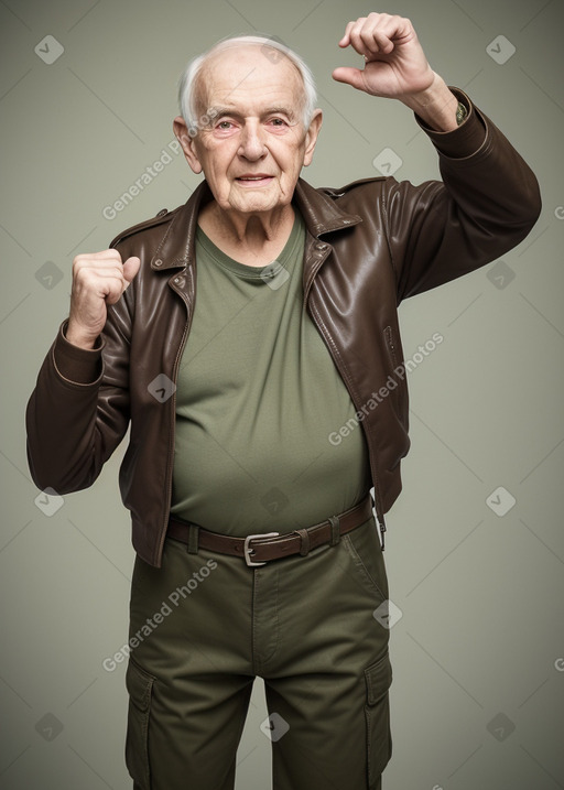 British elderly male with  brown hair