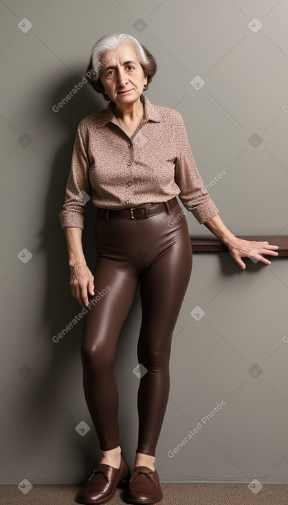 Armenian elderly female with  brown hair