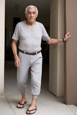 French elderly male with  gray hair