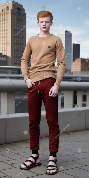 Polish teenager boy with  ginger hair