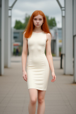 Belarusian young adult female with  ginger hair