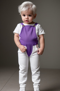 Hispanic infant boy with  white hair