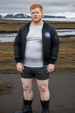 Icelandic young adult male with  ginger hair