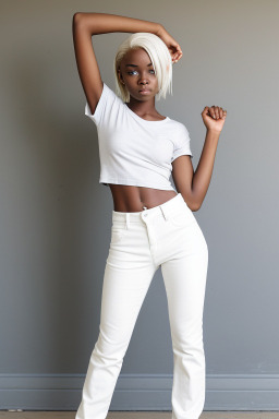 Zimbabwean teenager girl with  white hair