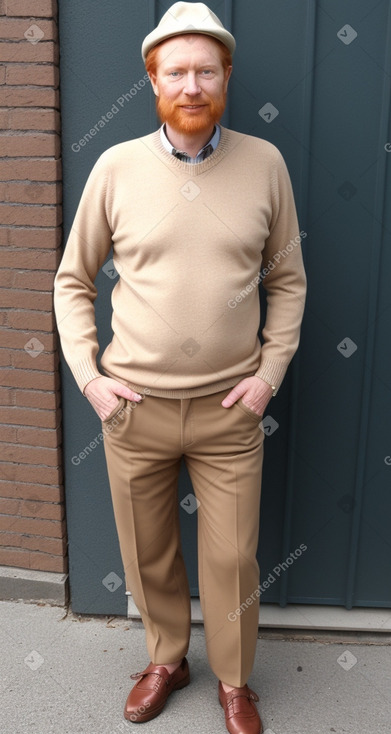 Belgian 45 years male with  ginger hair