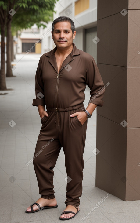 Peruvian middle-aged male with  brown hair