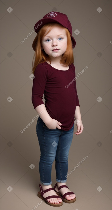 American infant girl with  ginger hair