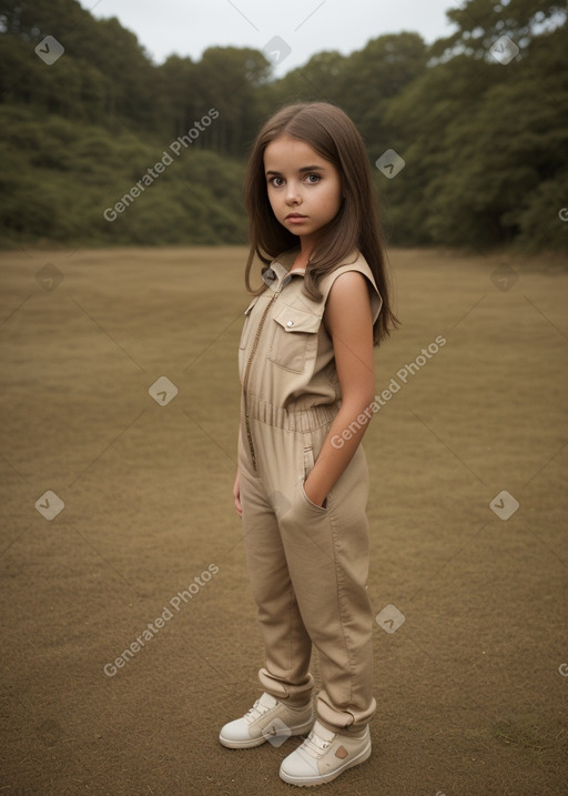 Child female with  brown hair