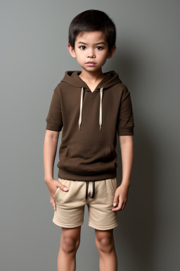 Thai child boy with  brown hair