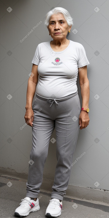 Ecuadorian elderly female with  gray hair