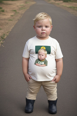 South african child boy with  blonde hair