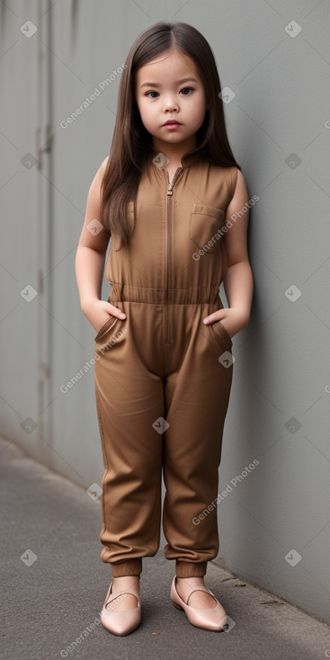 Child female with  brown hair