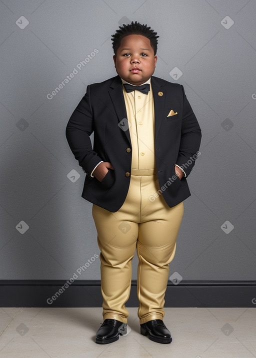 African american child boy with  blonde hair