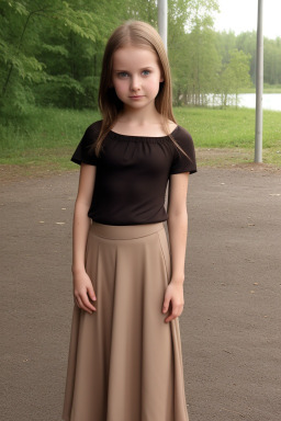 Finnish child girl with  brown hair