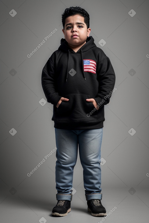 Puerto rican child boy with  black hair