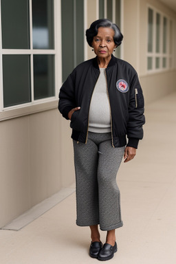 African american elderly female with  black hair