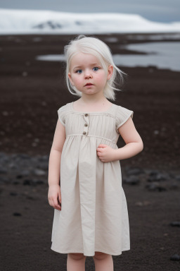 Icelandic infant girl with  white hair