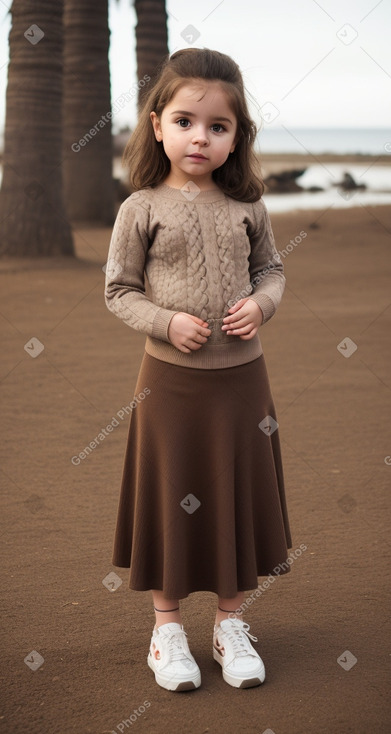 Chilean infant girl with  brown hair