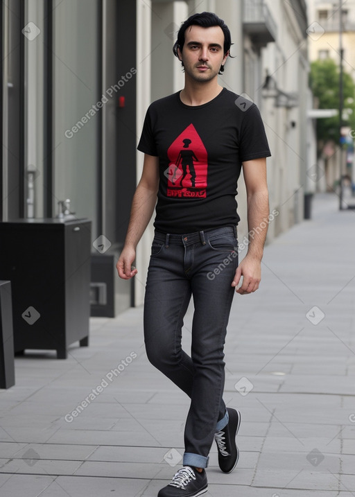 Albanian adult male with  black hair