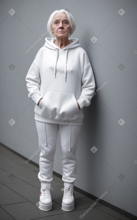 Icelandic elderly female with  white hair