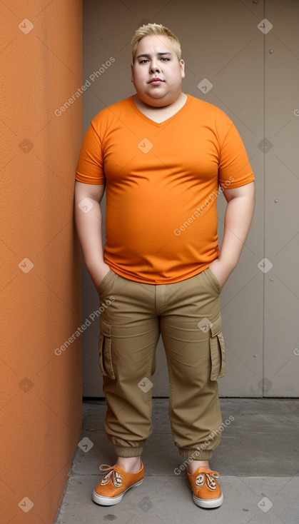 Chilean young adult male with  blonde hair