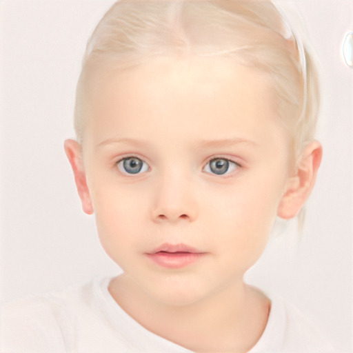 Neutral white child female with short  brown hair and brown eyes