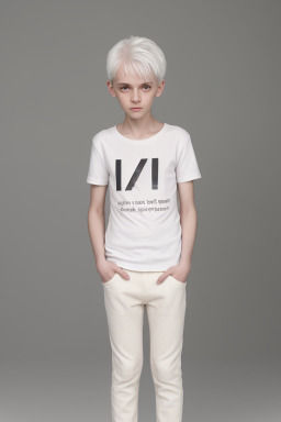 Child non-binary with  white hair