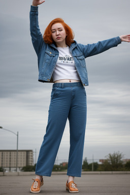 Uzbek adult non-binary with  ginger hair