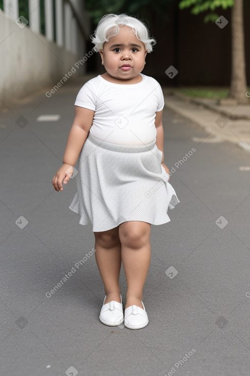 Dominican infant girl with  white hair