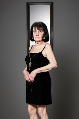 Russian elderly female with  black hair