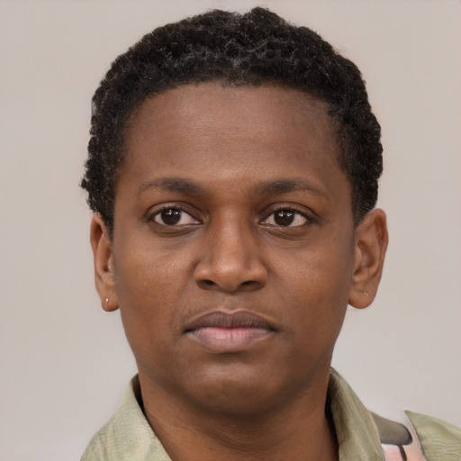Neutral latino young-adult male with short  brown hair and brown eyes