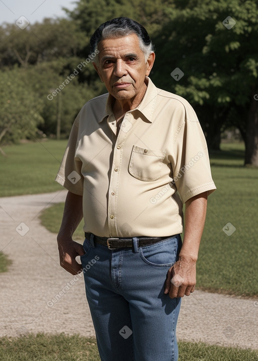 Dominican elderly male with  black hair