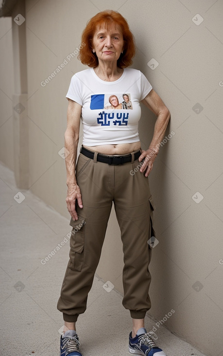 Israeli elderly female with  ginger hair