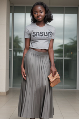 Ghanaian teenager girl with  gray hair